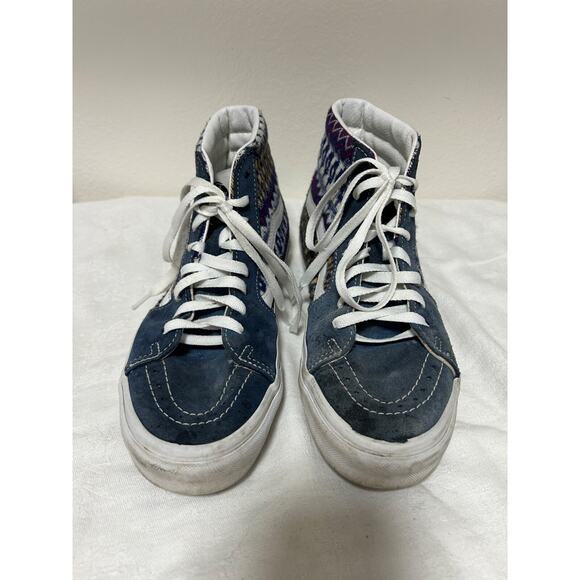 Vans 507698 unisex Aztec Pattern Canvas hi-top skate Sneakers Size W8.5 Men’s 7 - Picture 1 of 9